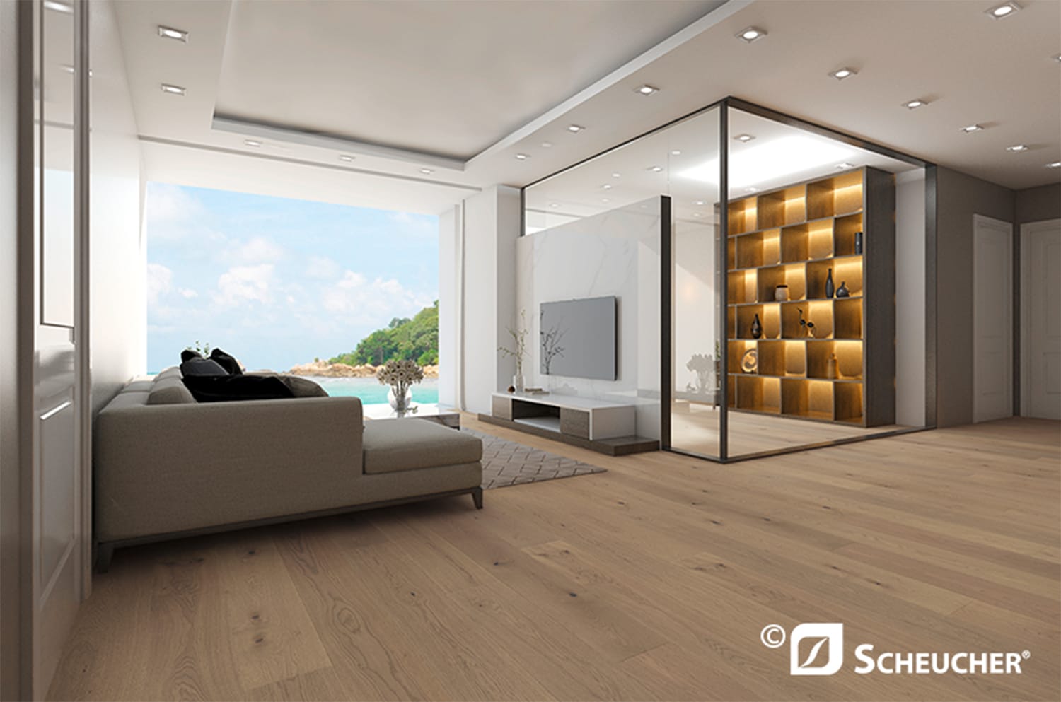 Scheucher Parkett Landhausdiele Wohnzimmer