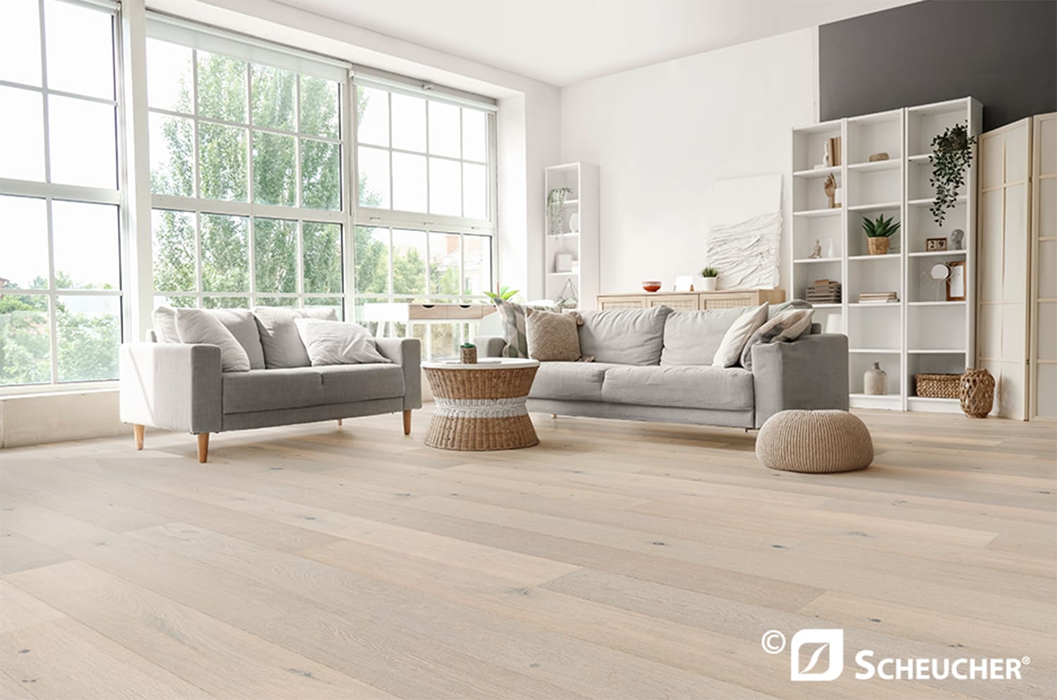 Landhausdiele in Wohnzimmer