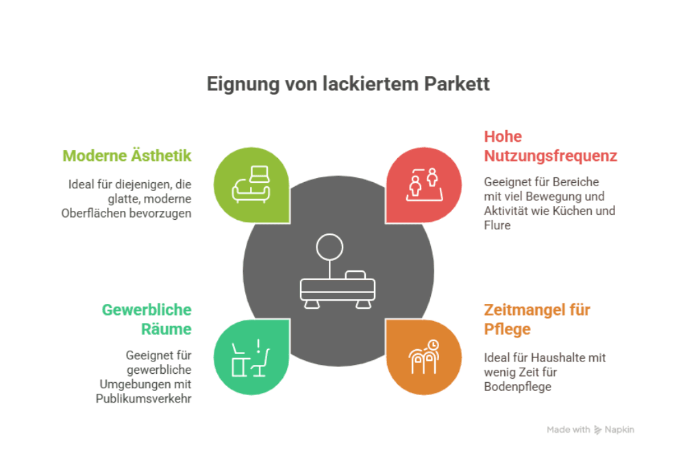 Eignung von lackiertem Parkett