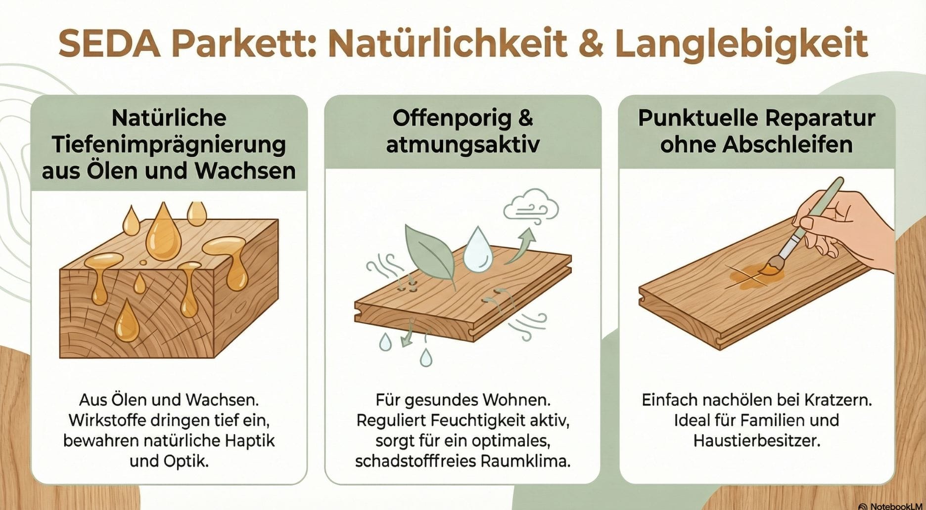 Grafik Vorteile von Seda Parkett