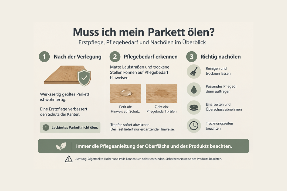Parkett ölen in der Übersicht